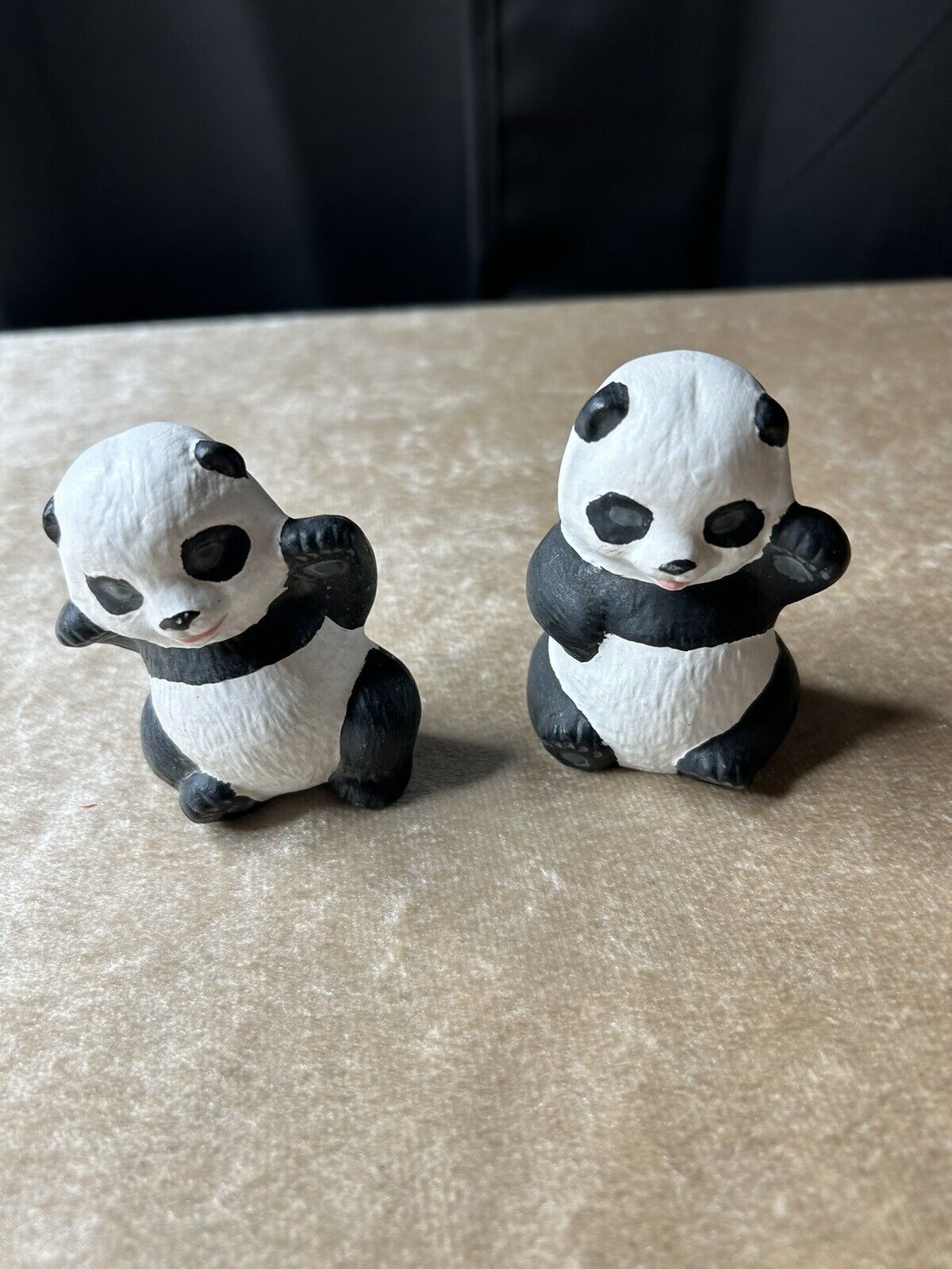 (2) Panda Bear Duncan Ceramics Prod. Inc.  Vintage 70’s  Figurines