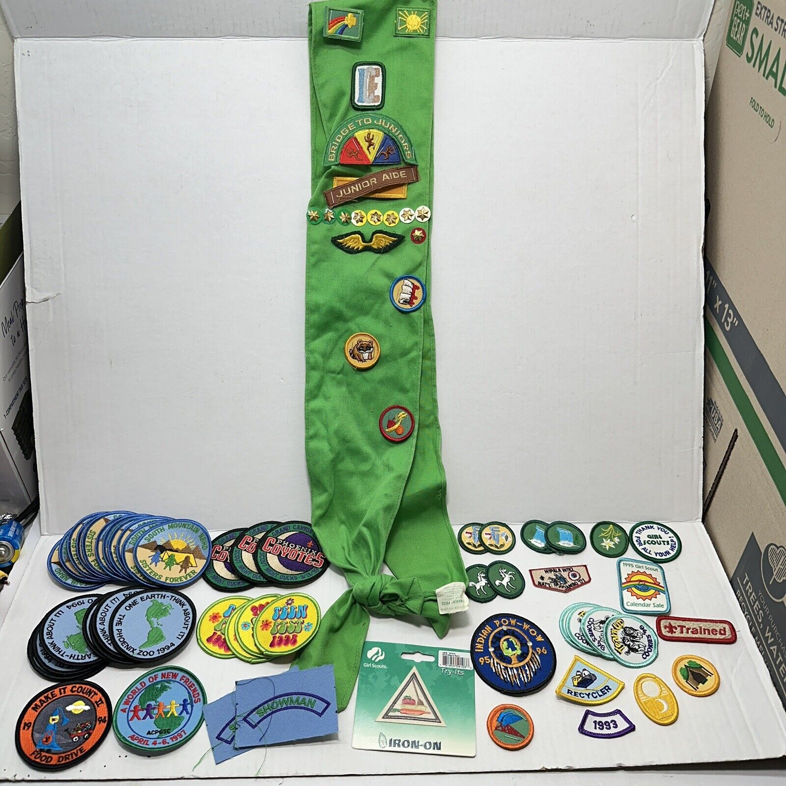 Lot of BSA Boy Scouts of America Sash & Patches Patch Big Lot