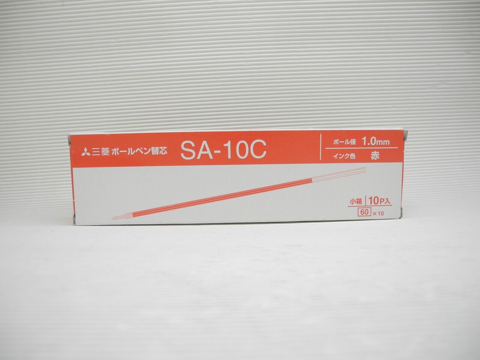 10pcs UNI-BALL SA-10C Medium ball point pen only refill Red(Japan)