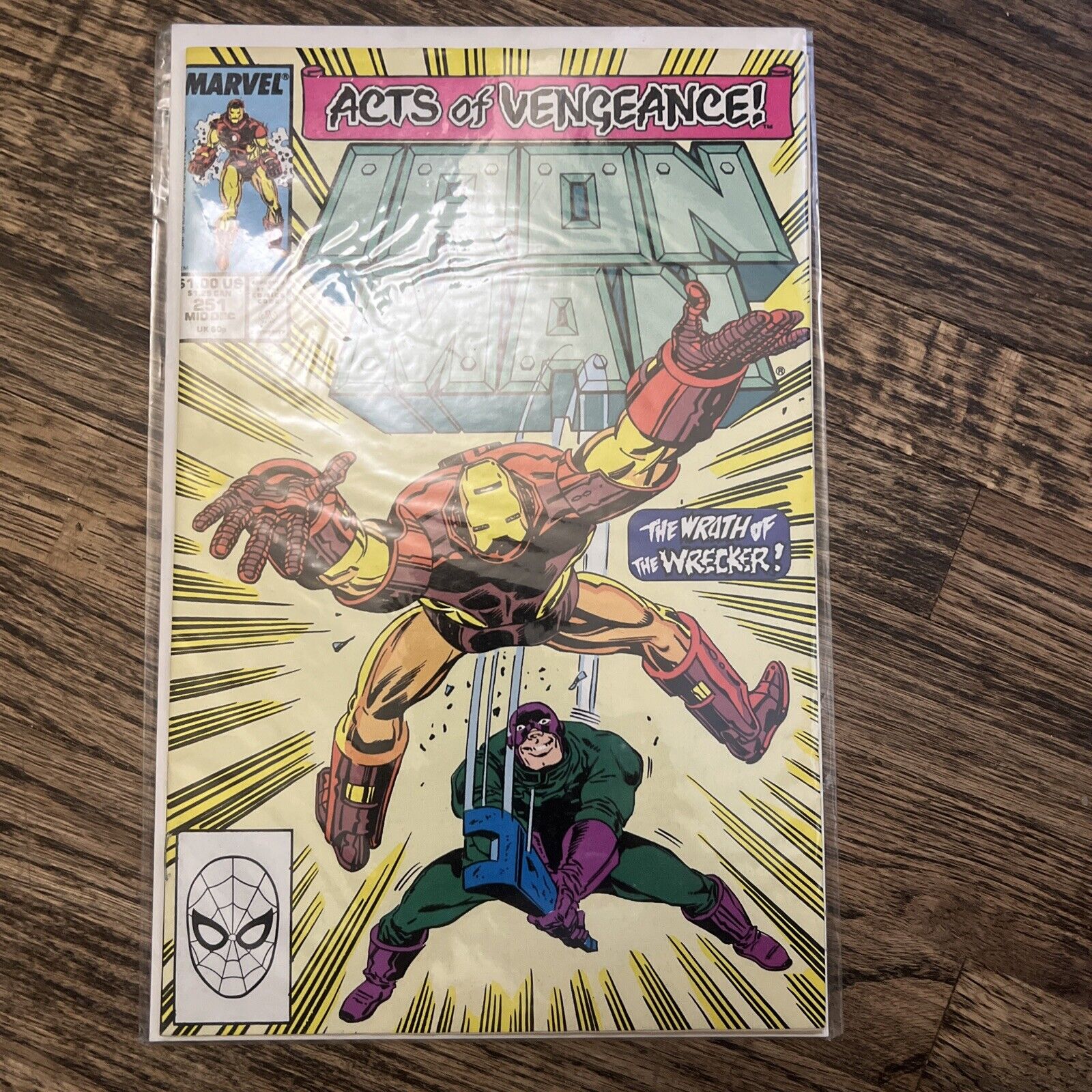 Iron Man #251 vs The Wrecker Marvel Comics 1989 Acts of Vengeance
