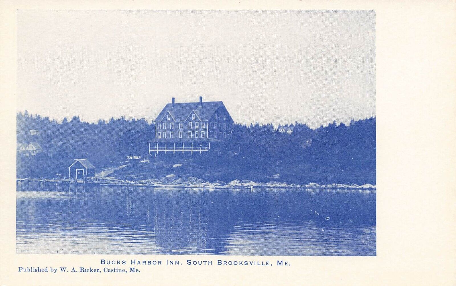 Postcard ~ Brooksville, Maine, Bucks Harbor Inn - C. 1905
