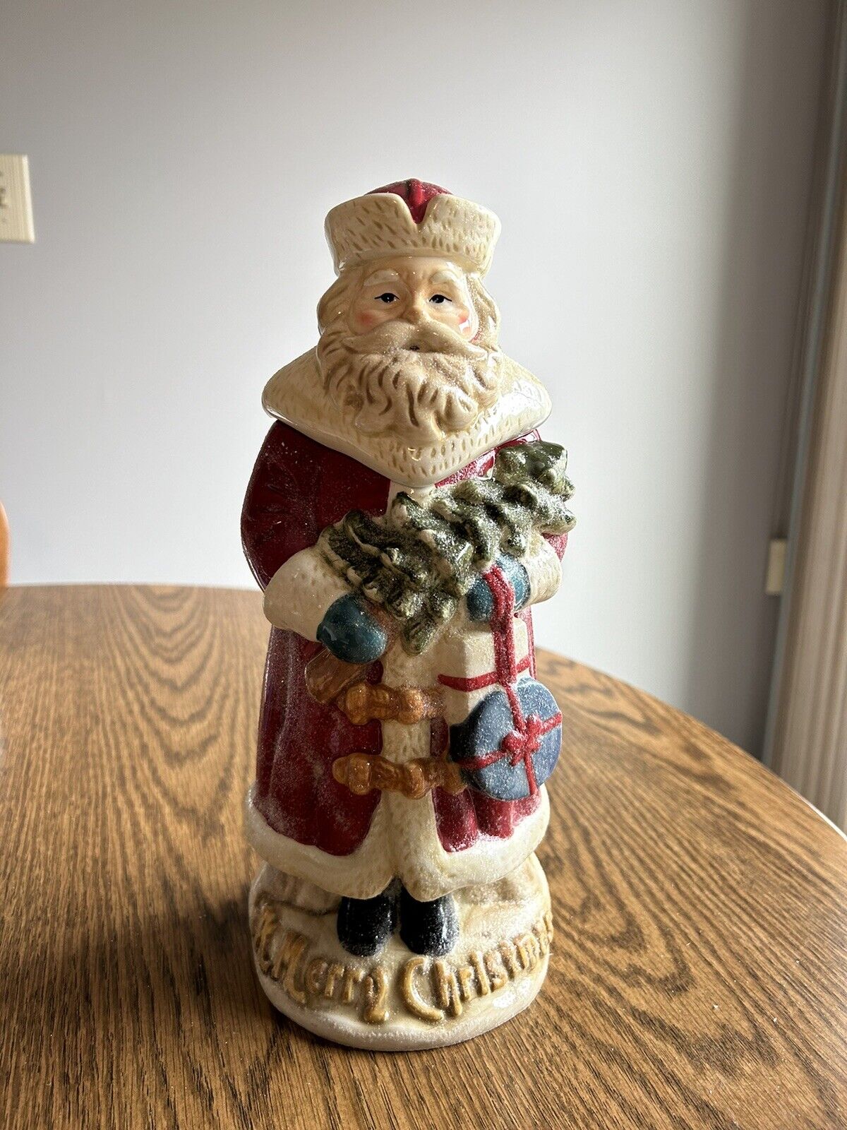At Home America Vintage Ceramic Santa Claus Treat Canister