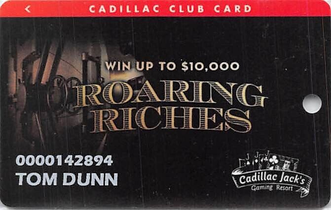 Cadillac Jack\'s Casino - Deadwood, SD - 8th Issue Slot Card