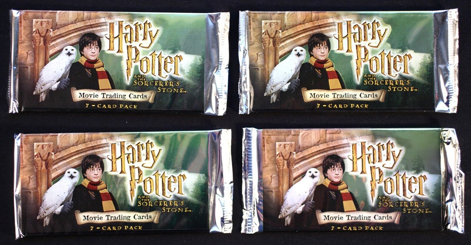 4x Packs Lot Harry Potter & the Sorcerer's Stone Movie Trading Cards New Sealed