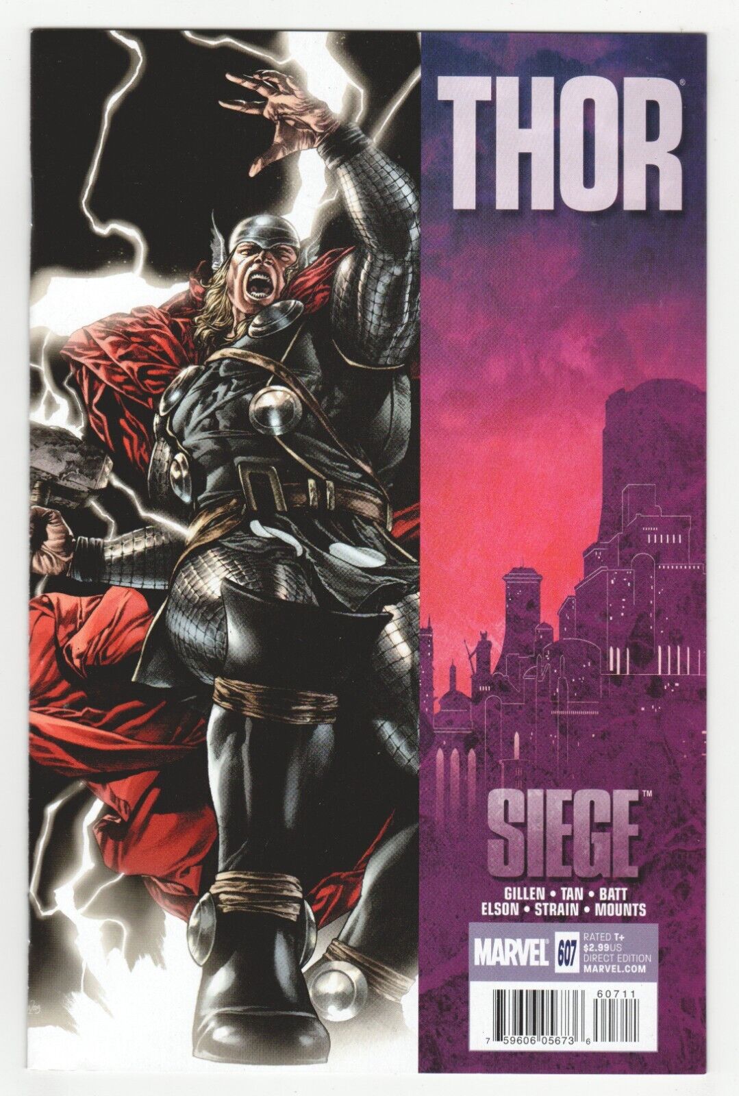 Thor #607 - Siege - KIERON GILLEN Story - MICO SUAYAN Cover Art NM- 9.2