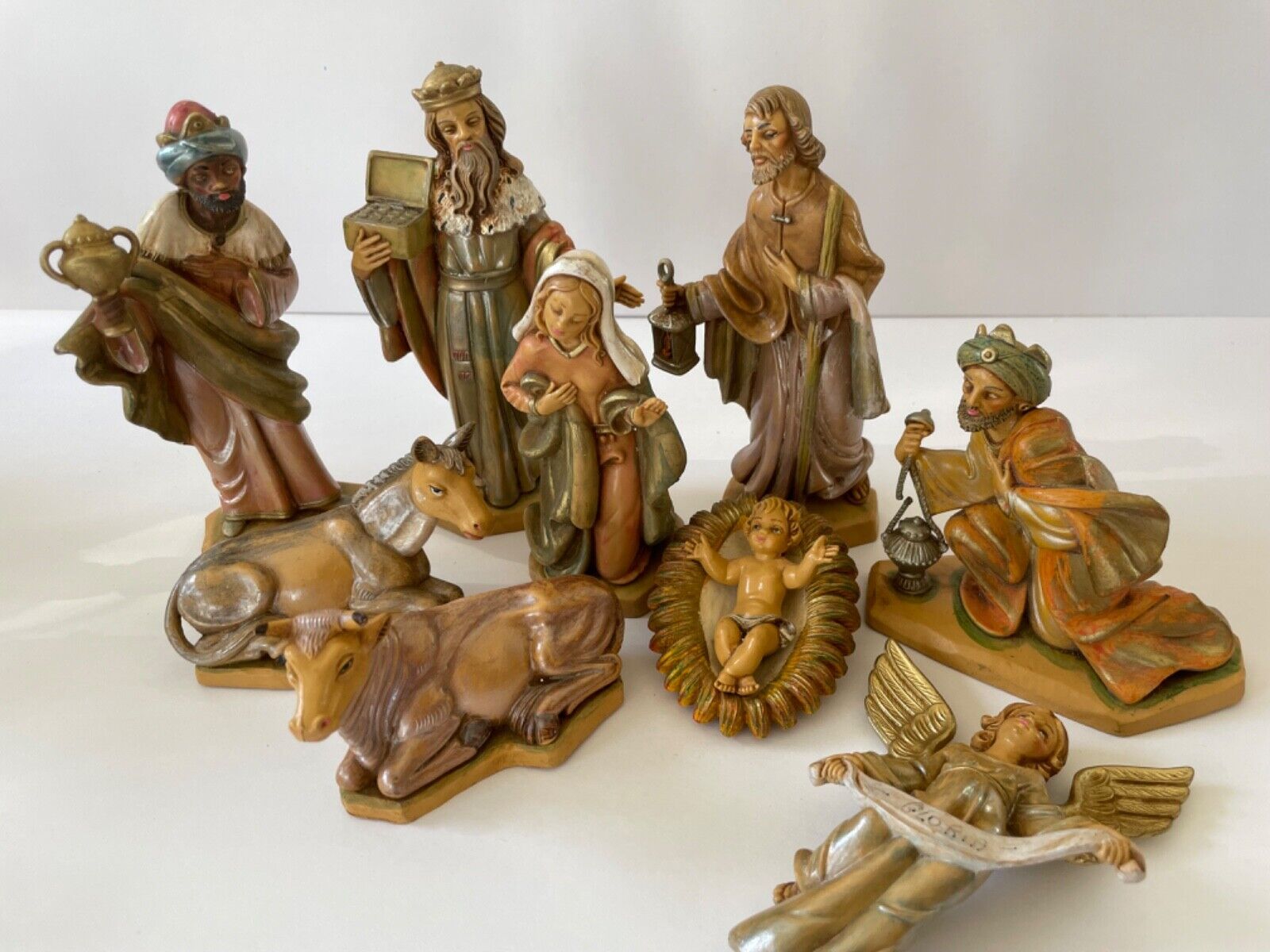 Lot of 10 Fontanini Italy Hand Painted Nativity Holy Family Wisemen 6 1/2”