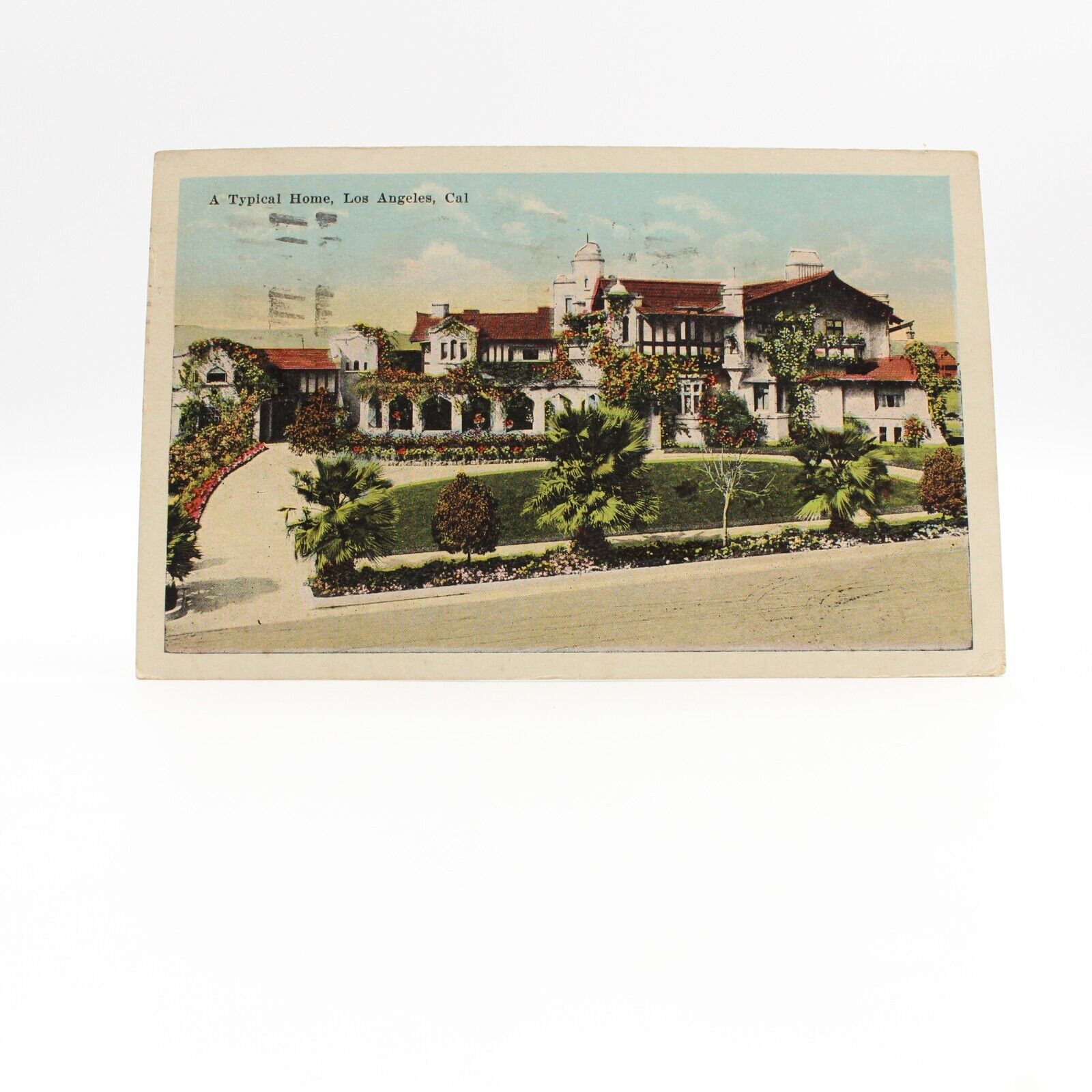 1921 Postcard A Typical Home Los Angeles California