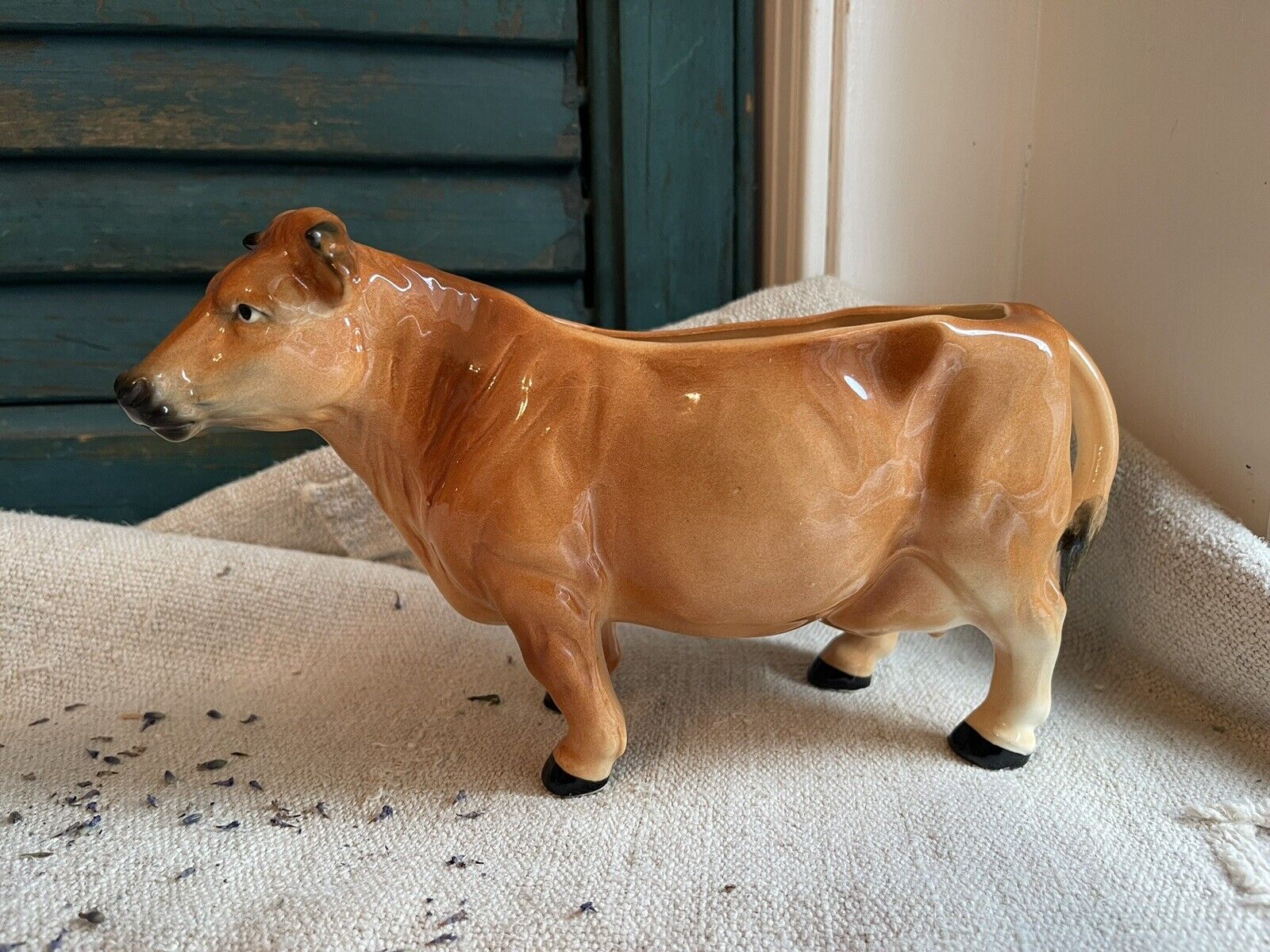 Vintage Relpo Ceramic Cow Planter/Figurine  #2062