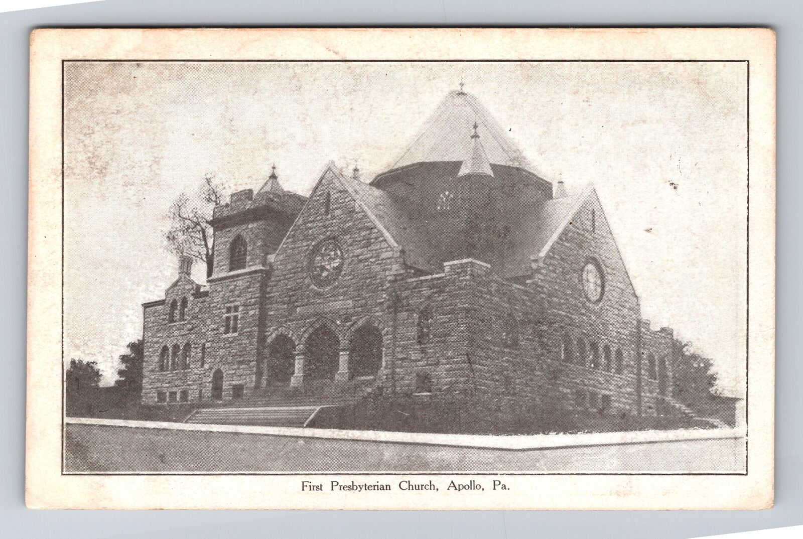 Apollo PA-Pennsylvania, First Presbyterian Church, Vintage c1907 Postcard