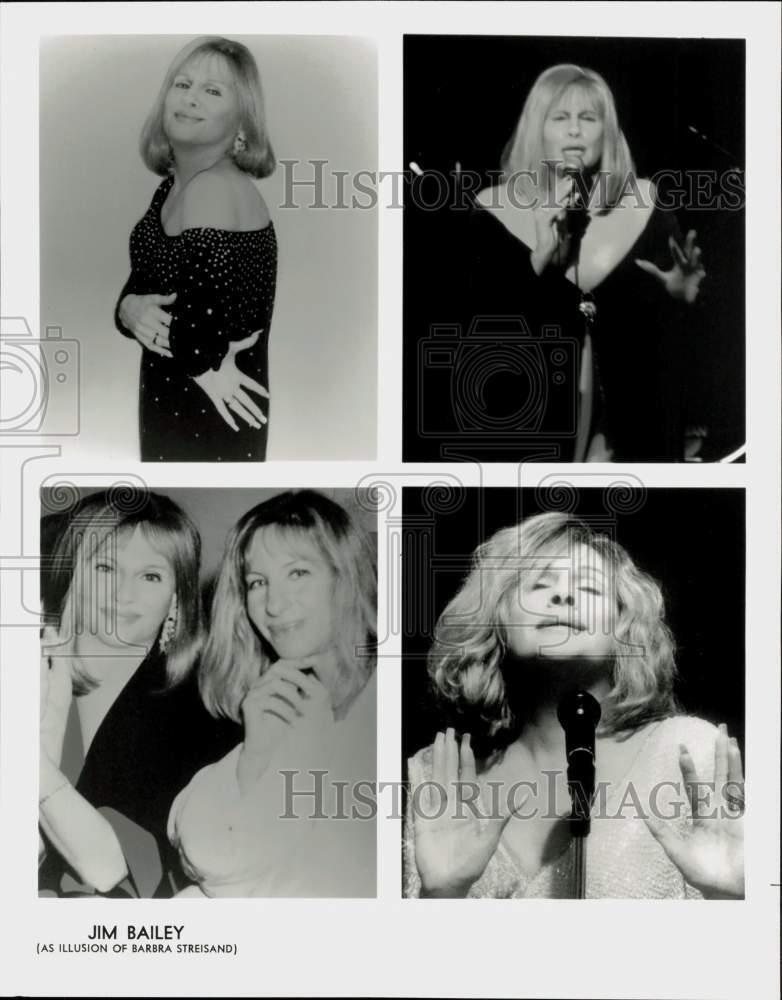 Press Photo Jim Bailey, as Illusion of Barbra Streisand - srp33925