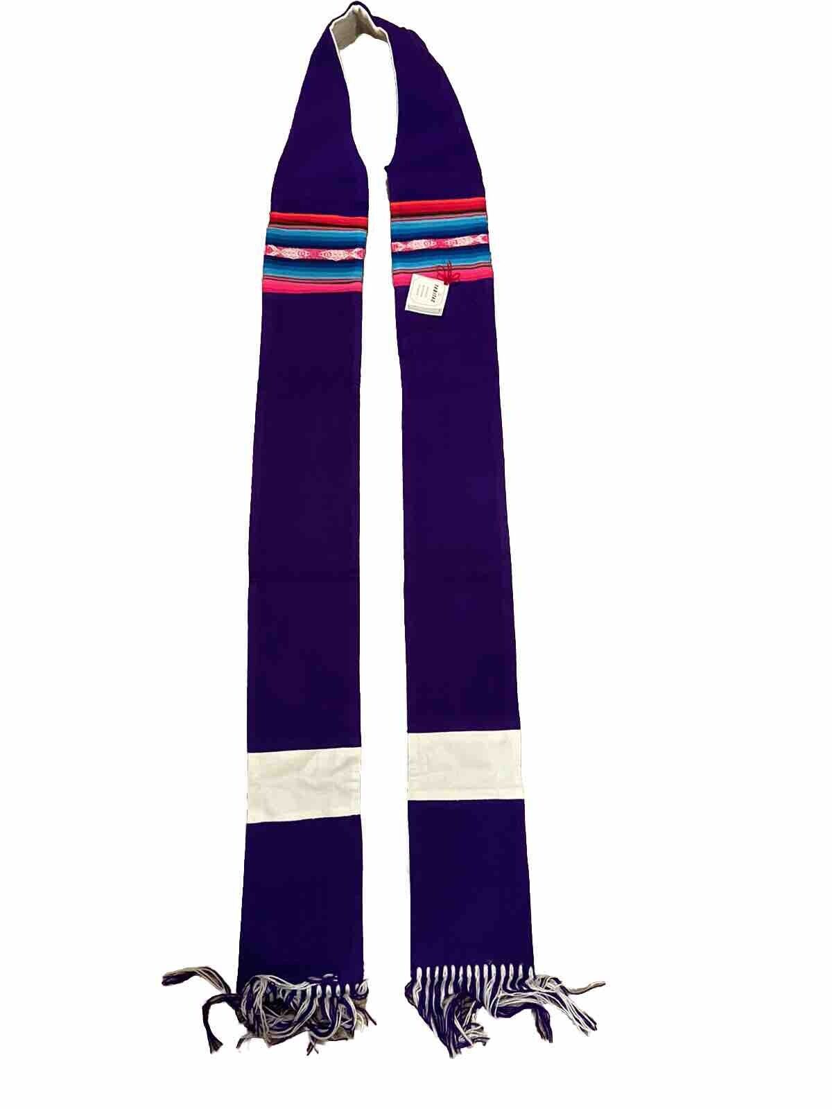 Clergy Stole Reversible (Purple / White) Handmade