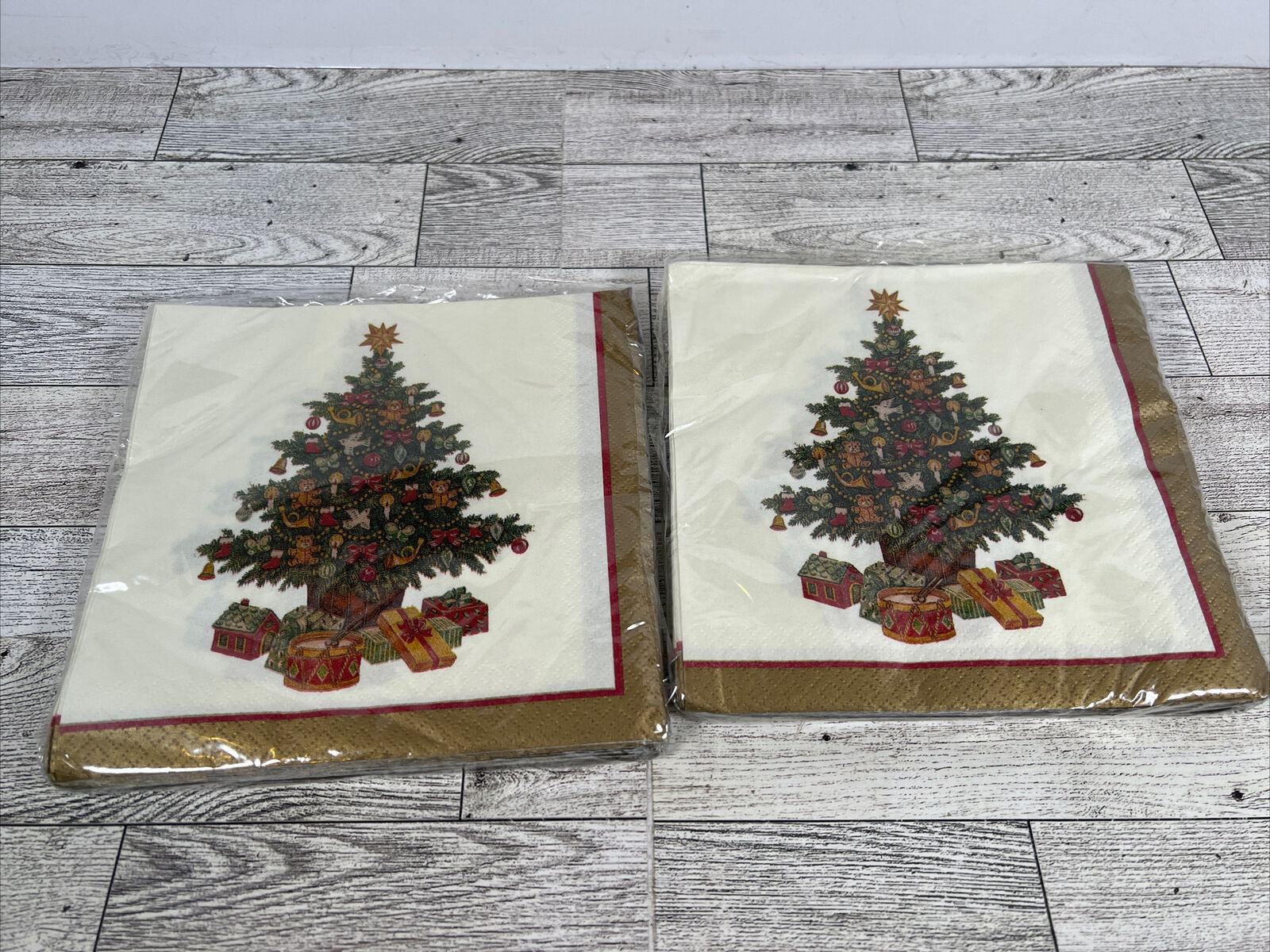 Vintage Designware Christmas Tree Napkins (20 count) American Greeting Set Of 2