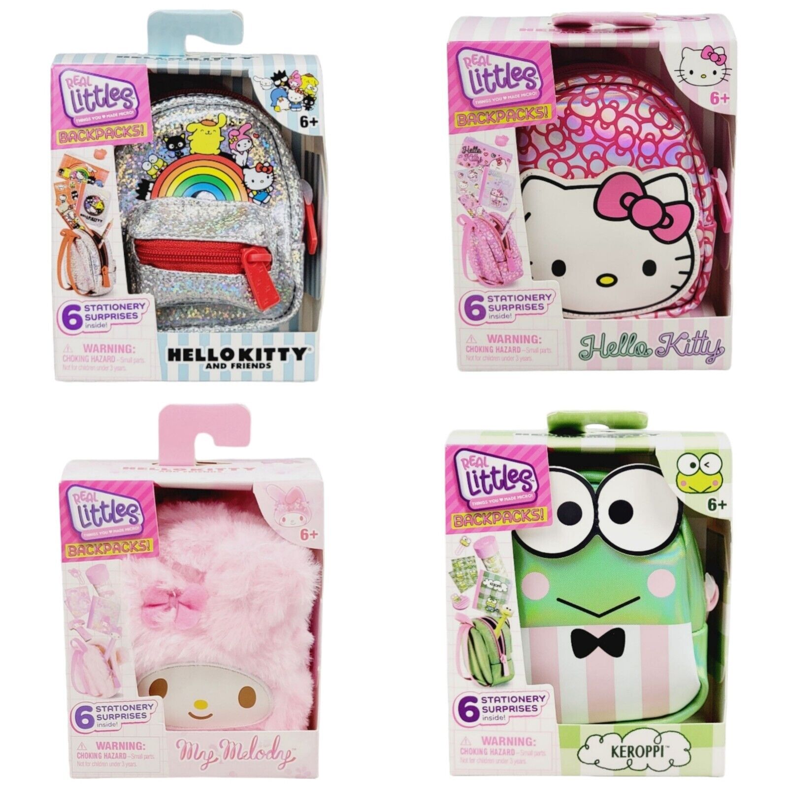 Real Littles Backpacks Hello Kitty & Friends, Keroppi, My Melody, & Hello Kitty