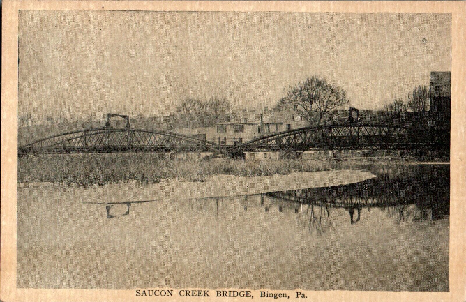 Saucon Creek Bridge, Bingen, Pennsylvania PA RPPC Postcard