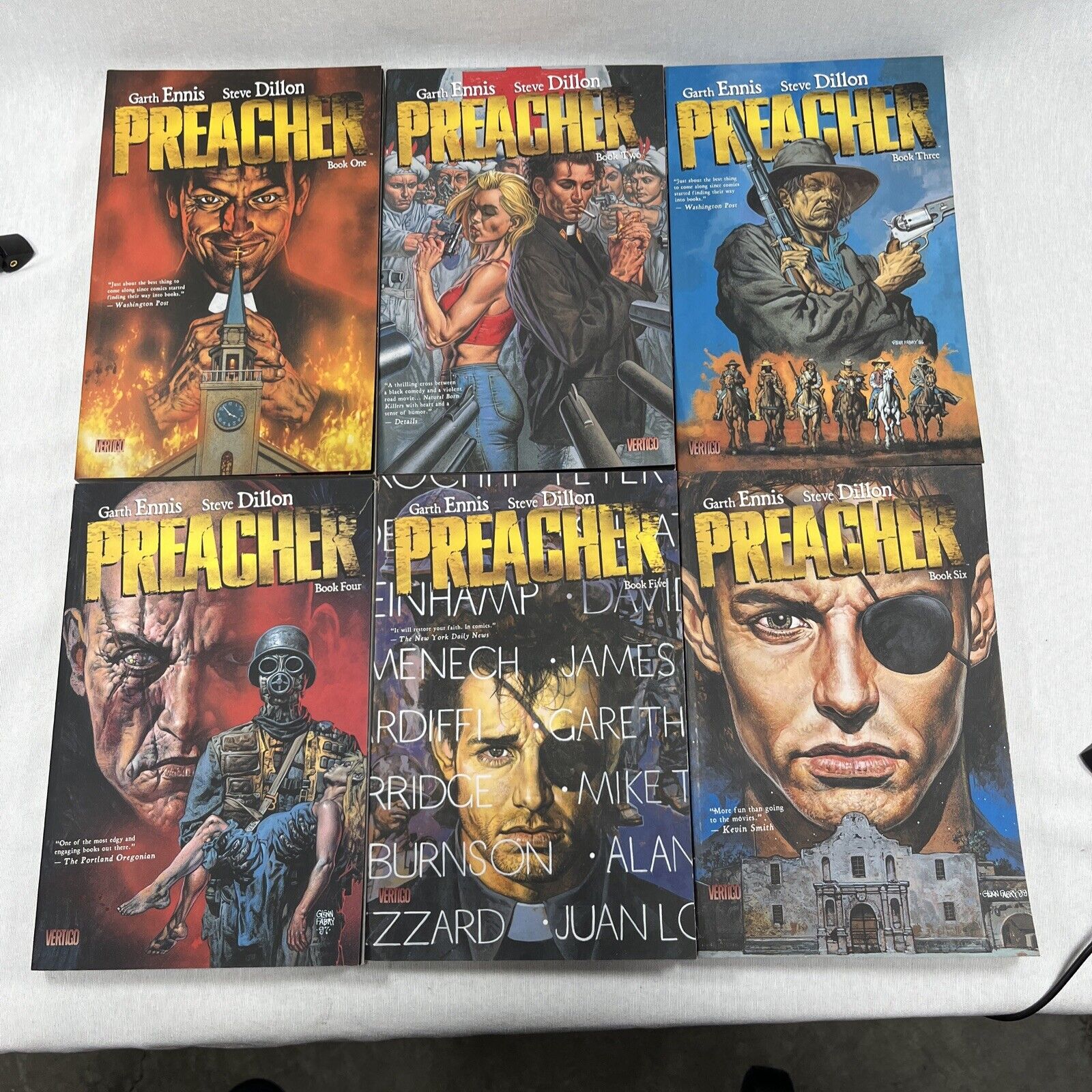 Preacher Deluxe Edition COMPLETE Volumes # 1-6 Vertigo DC TPB Set Garth Ennis