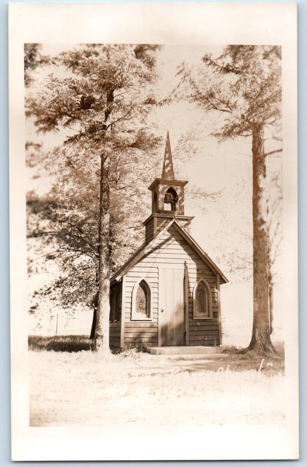 Austin Minnesota MN Postcard RPPC Photo Little Wayside Prayer Chapel c1940's
