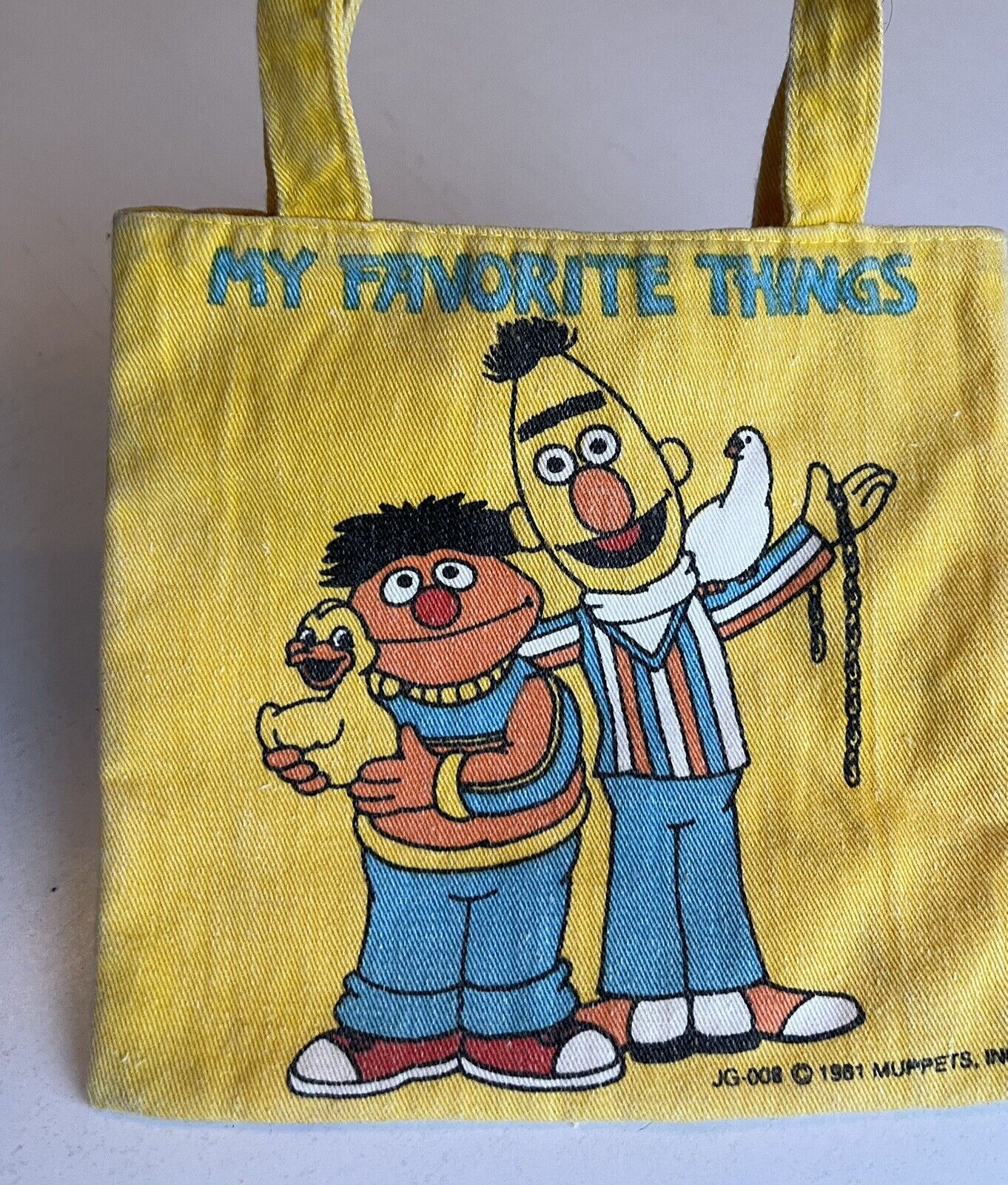 Vintage 1981 Sesame Street Bert And Ernie Bag 
