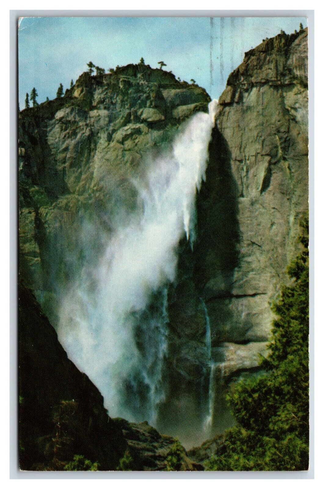 Upper Falls Yosemite National Park California CA Chrome Postcard V1