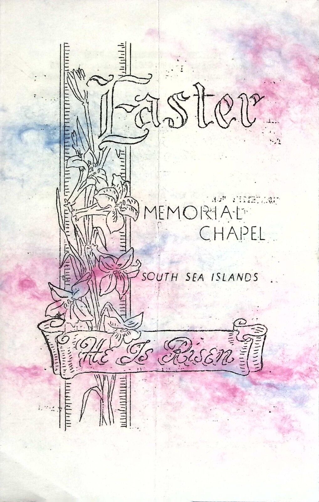 1945 Military Easter Religious Program South Sea Island Memorial Chapel