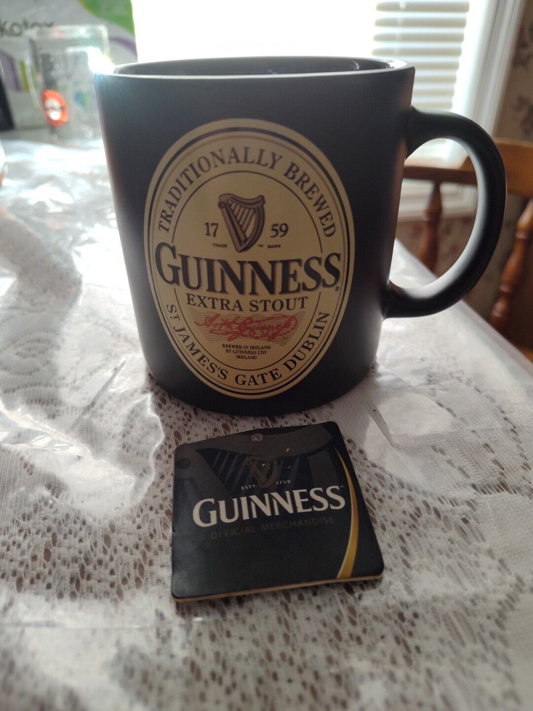 Guinness Extra Stout St. James's Gate Dublin Coffee Black Mug Cup New Ireland