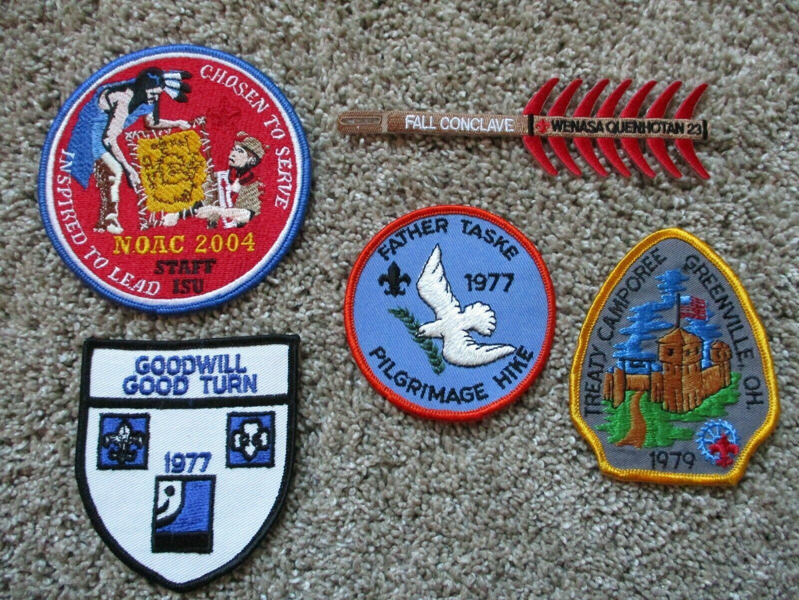 Lot of 5 BSA boy scout patches #10