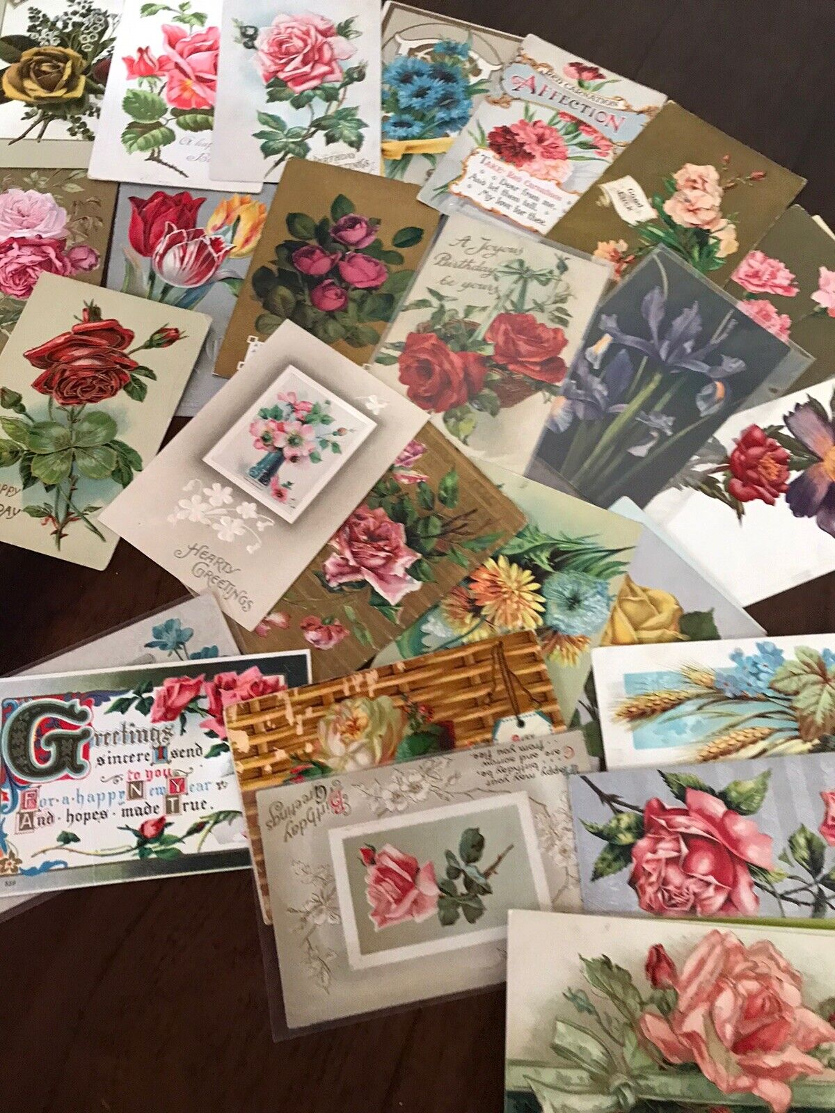 Lot of 25 Vintage 1900’s Greetings Postcards ~Antique-In Sleeves~Free Shipping