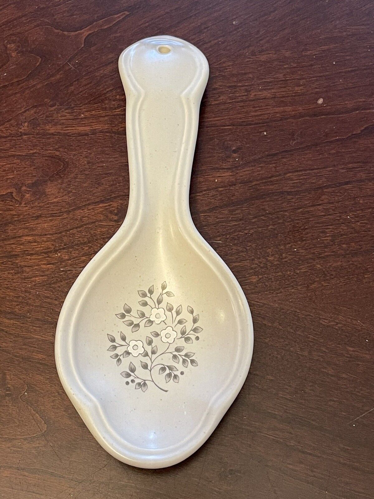 Vintage Pfaltzgraff Heirloom Pattern Spoon Rest Floral Stoneware