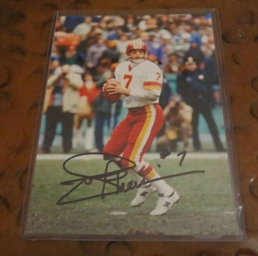 Joe Theisman signed autographed photo QB Washington Redskins Notre Dame