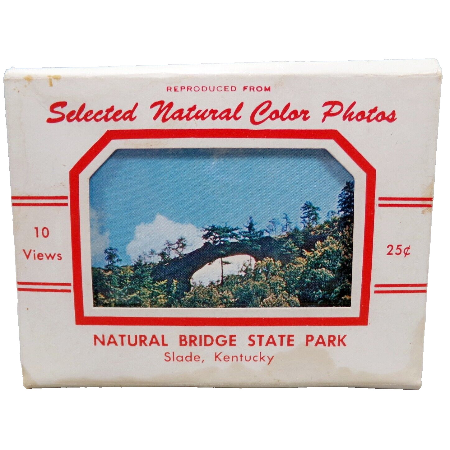 Vtg Mini Postcard Pack of 10 Photo Cards NATURAL BRIDGE State Park Slade KY