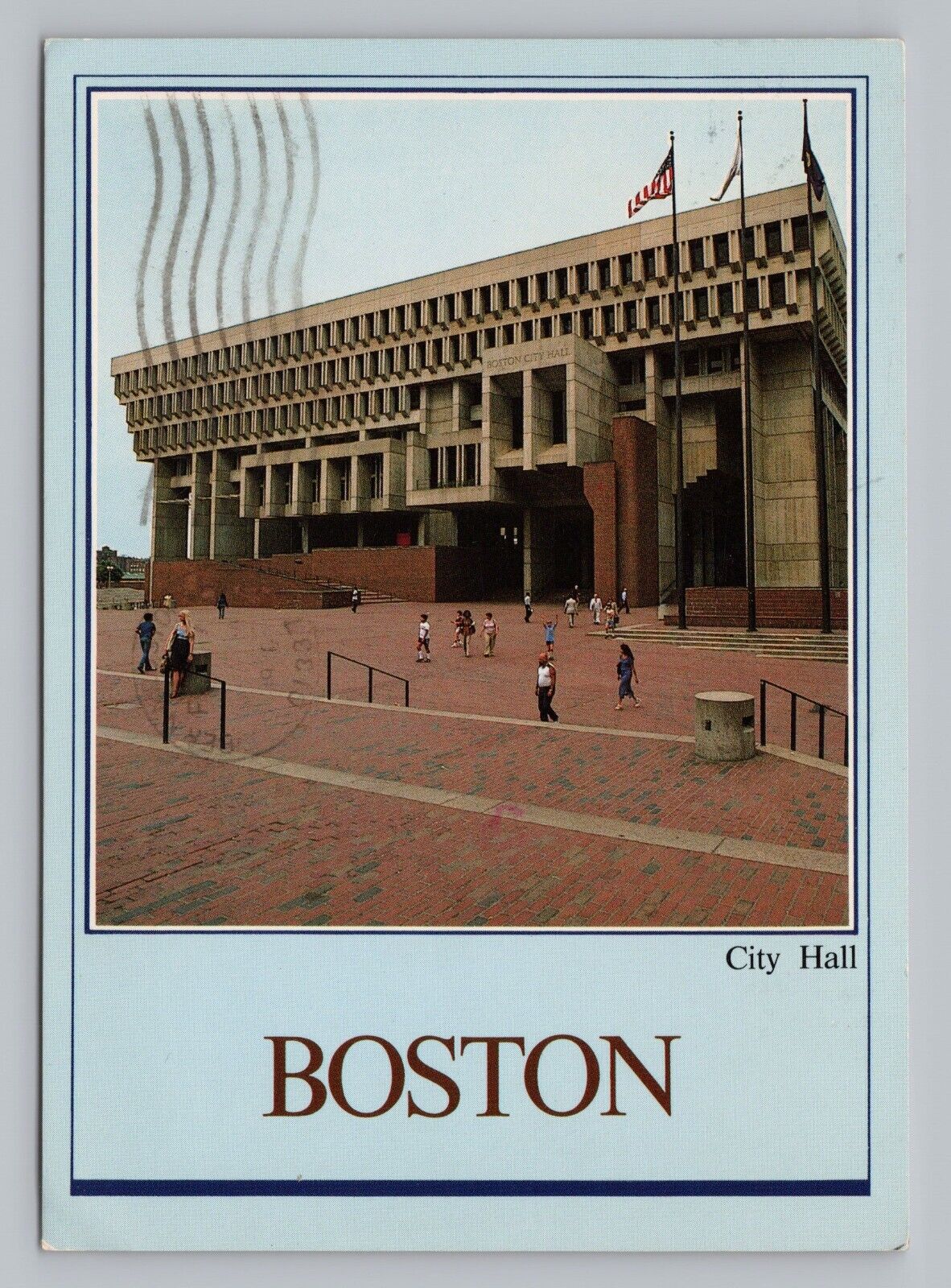 Postcard City Hall Boston Massachusetts c1986