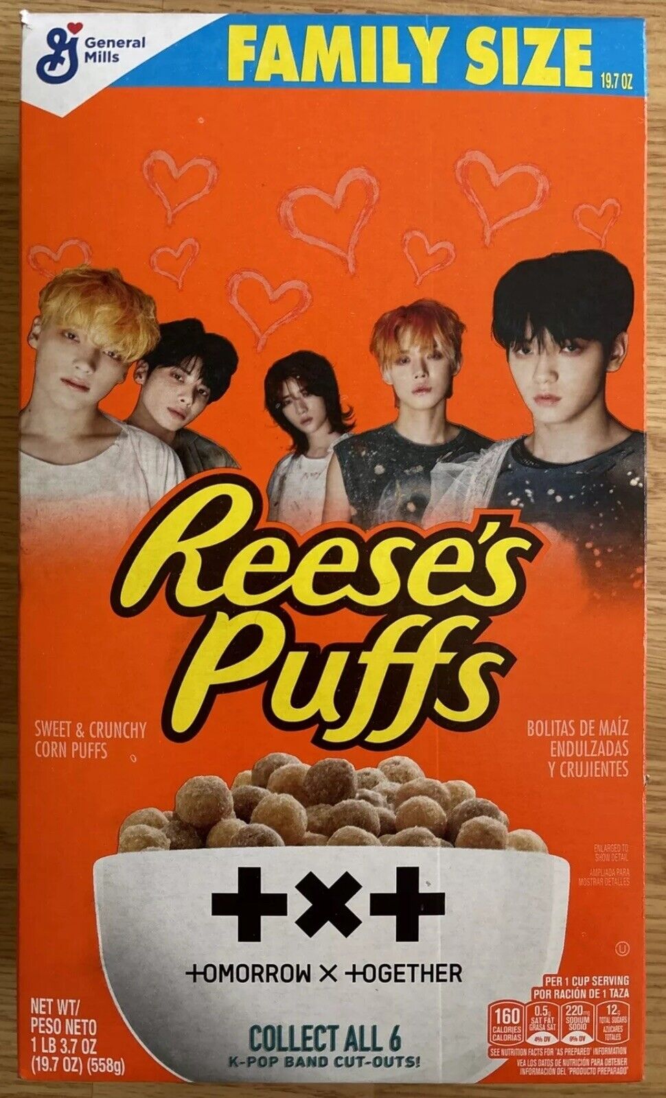 TXT Tomorrow x Together K-Pop Reese’s Puffs General Mills GM Cereal New Sealed