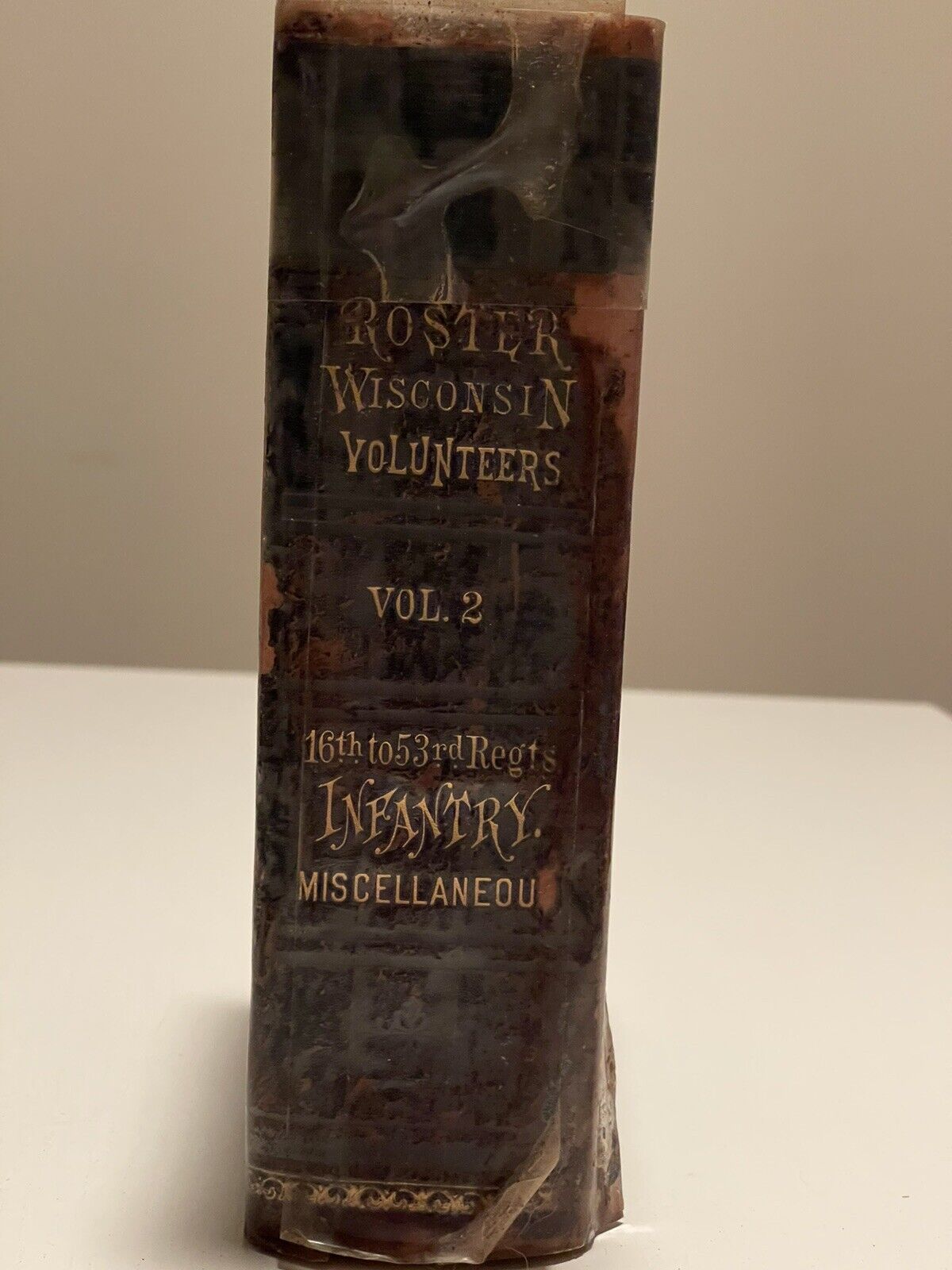 1886 Roster Wisconsin Volunteers Vol. 2 War Of The Rebellion 1861-1865- Damaged 