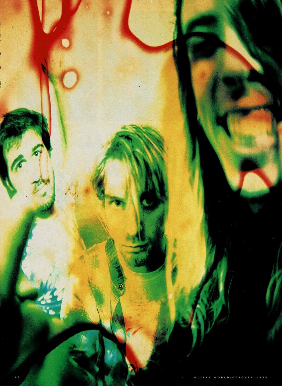 NIRVANA - Cobain / Grohl / Novoselic - 1996 Music Print Ad Photo