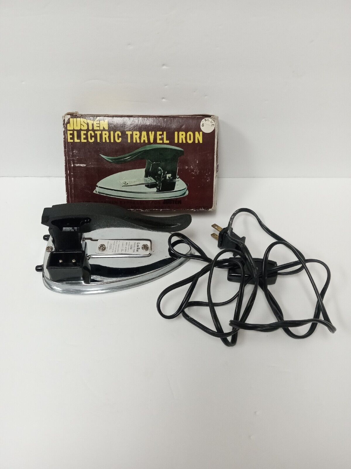 Vintage 70s Justen Foldable Travel Iron
