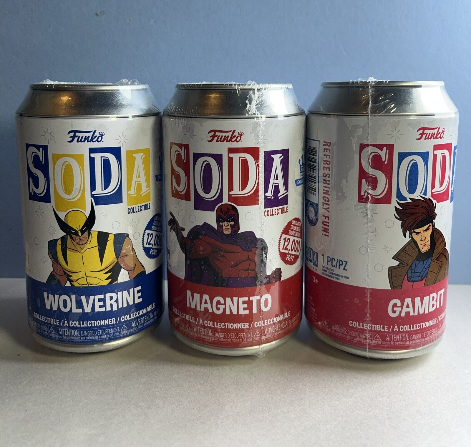 WOLVERINE Magneto GAMBIT Funko Soda Set Of 3 SEALED NEW Marvel DISNEY X-Men