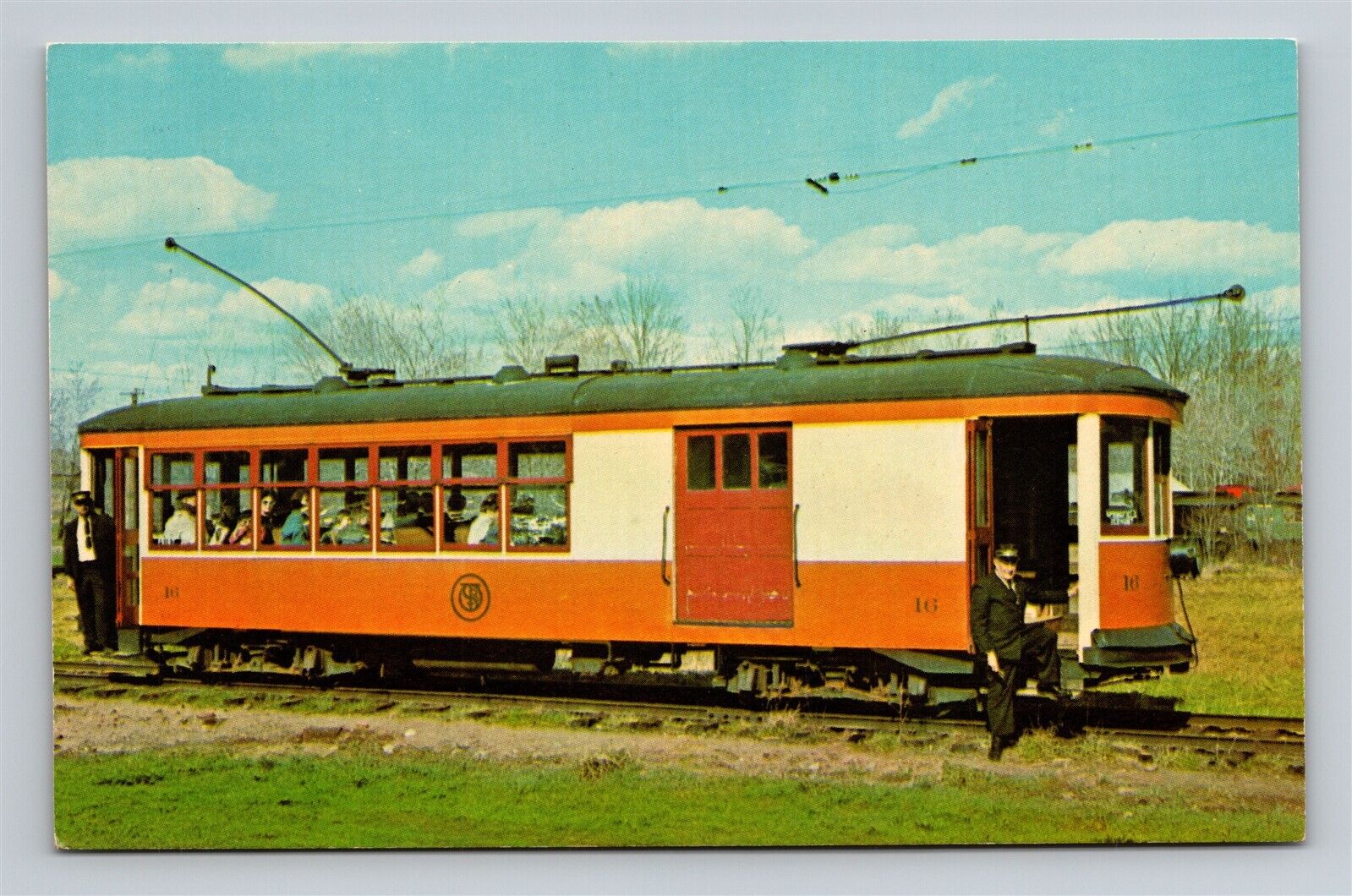 East Windsor CT Connecticut Electric Railway Trolley Museum Vtg Postcard View