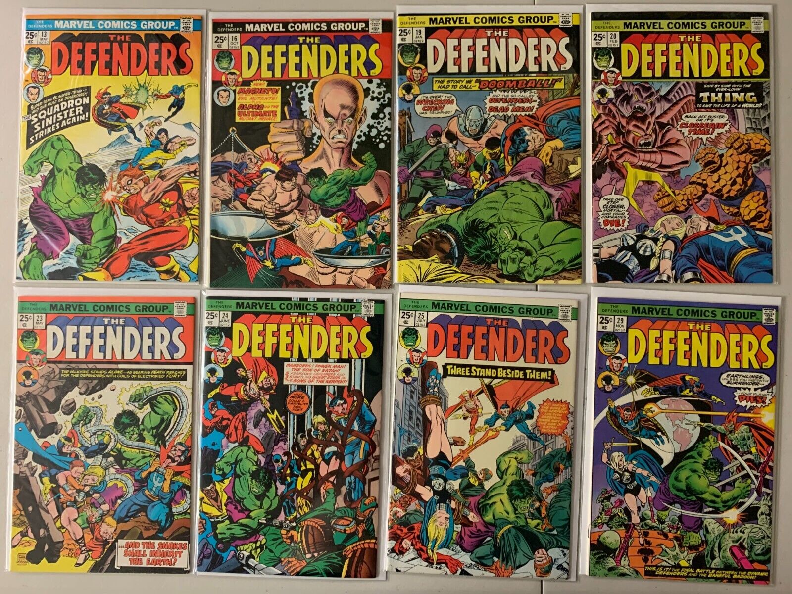 Defenders lot #13-60 Marvel (avg 5.5 FN-) 33 diff (1974-'78) Free Secret Defend