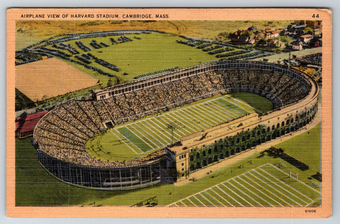 1940s Harvard Stadium Cambridge Massachusetts Vintage Postcard