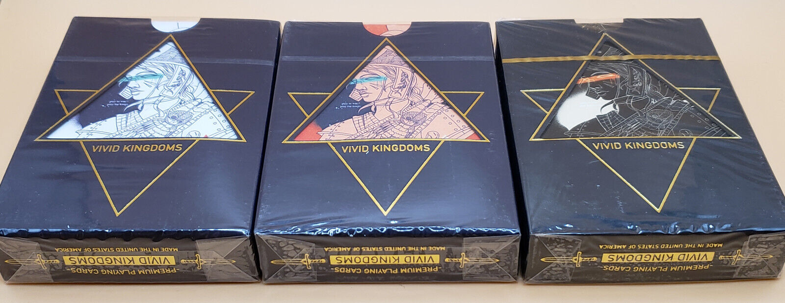 Vivid Kingdoms Playing Cards - Ten Hundred - 3 Deck Set - Limited Edition
