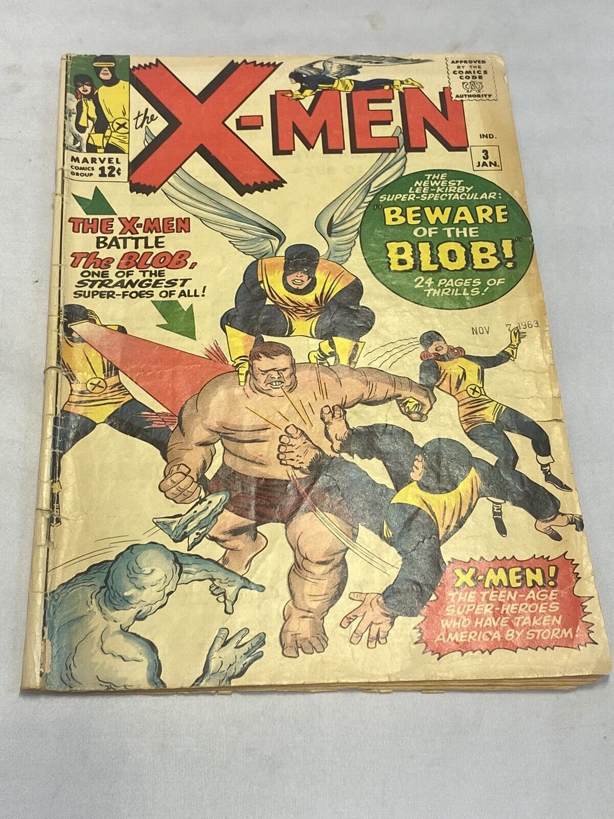 X-Men #3  1st Appearance Of The Blob Jack Kirby Cover Jan. 1964 Complete Book