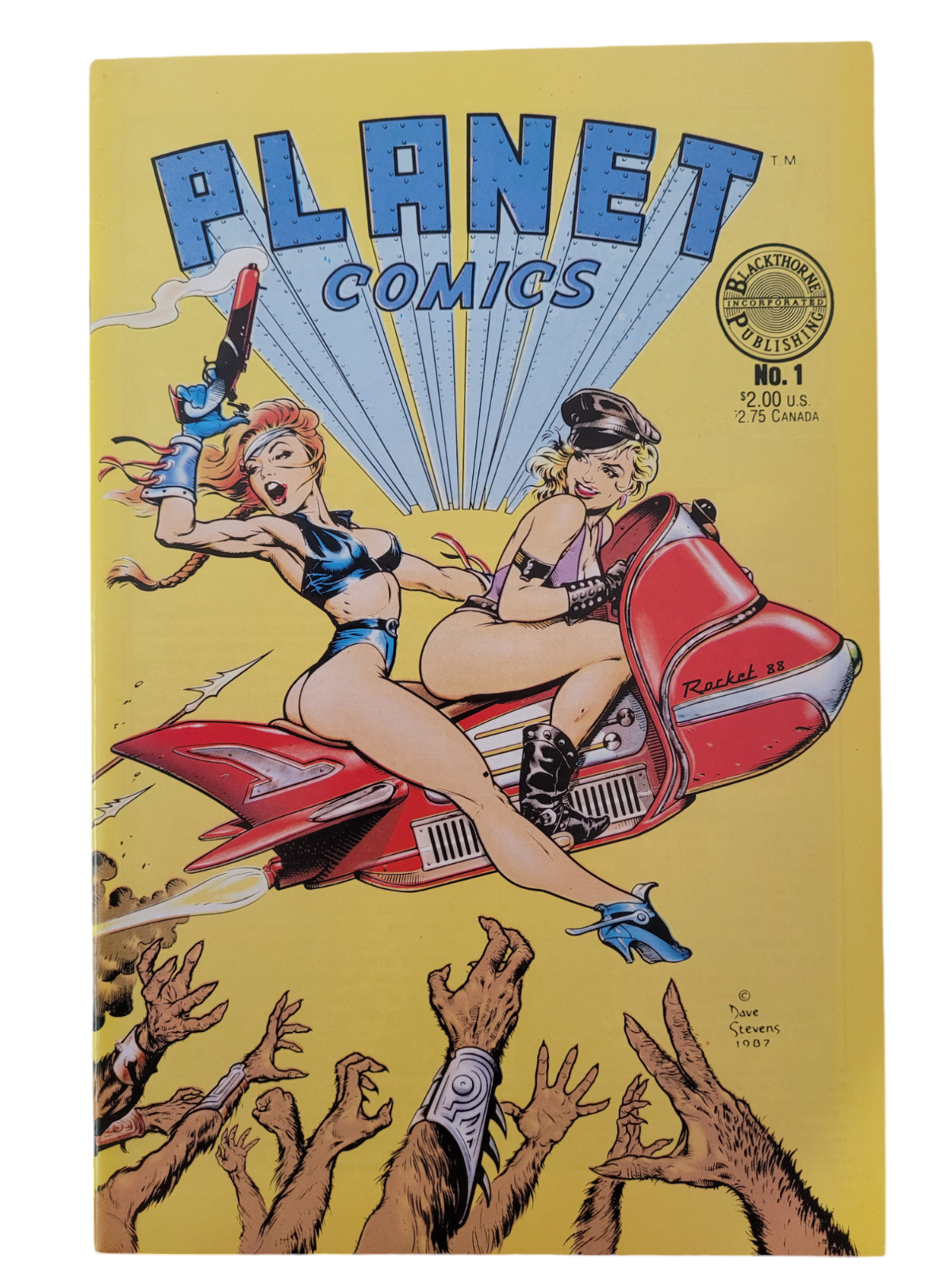 PLANET COMICS #1 DAVE STEVENS, GGA COVER, 1988 BLACKTHORNE 9.0/9.2 OB RAW COMIC