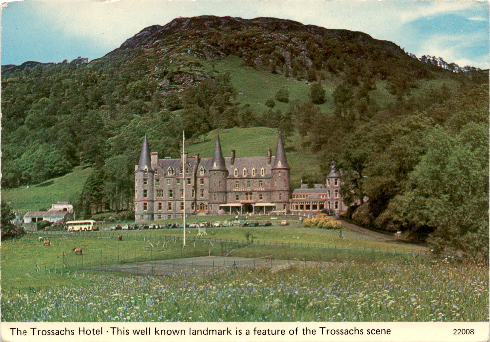 Trossachs Hotel, Trossachs, Scotland, Hail Caledonia, WHITEHOL Postcard