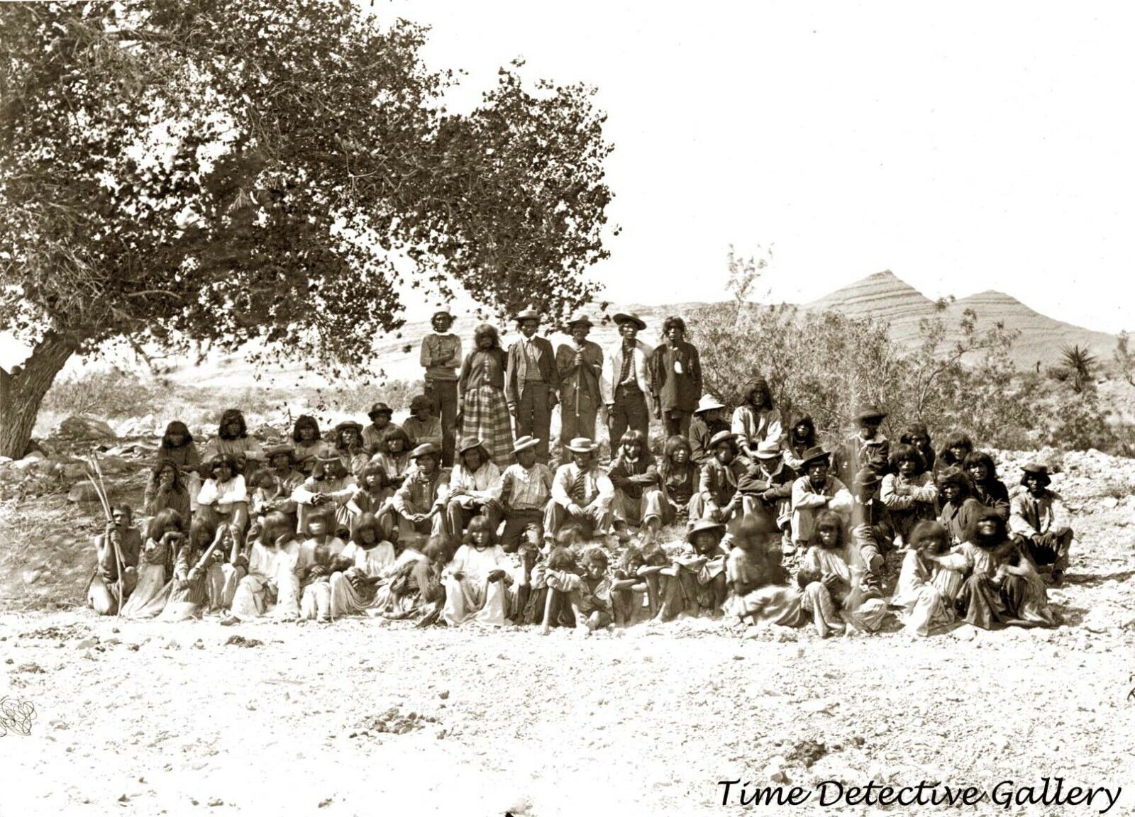 Group of Paiute Indians, Nevada - 1875 - Historic Photo Print