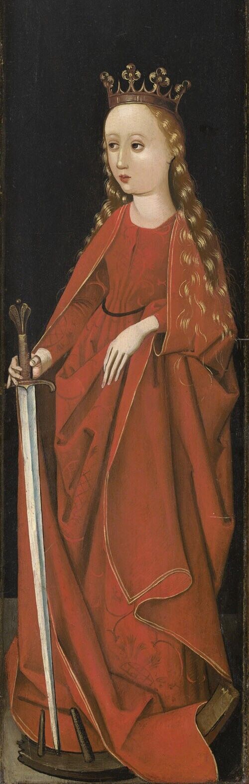 Saint-Catherine-right-wing-exterior-1480-1490-Master-of-the-Starck-Triptych-48\