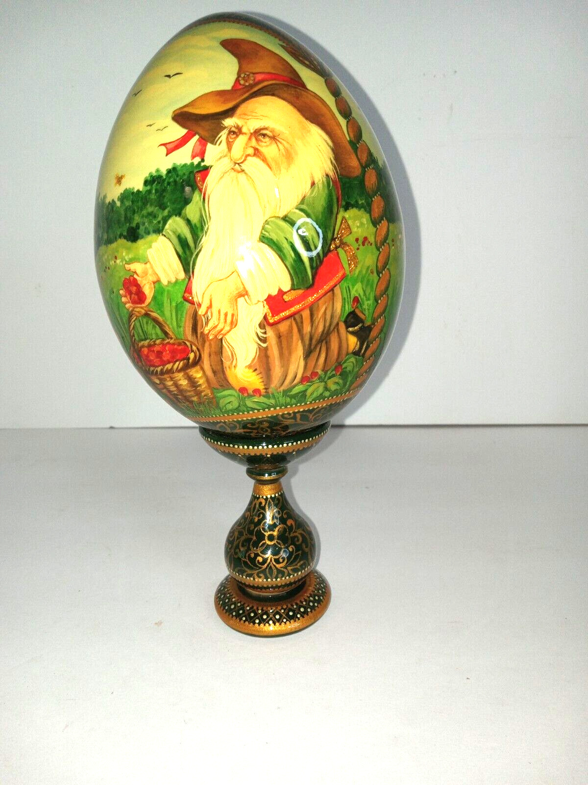 Russian Handpainted Egg on Stand 2005