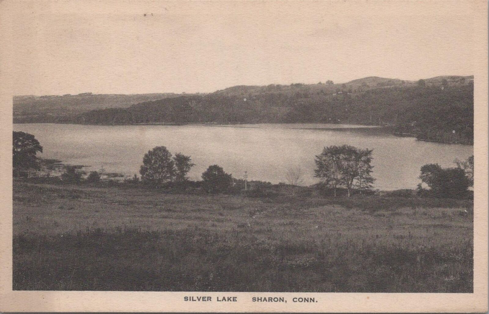 Postcard Silver Lake Sharon CT 