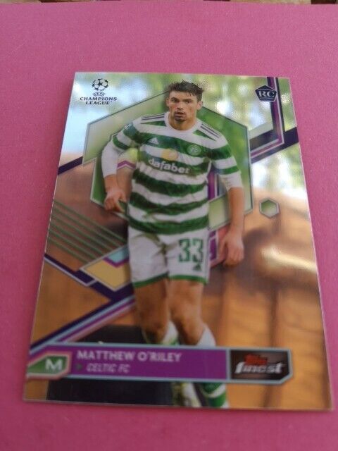 Matthew O\'Riley Celtic FC Rookie Card Foot Card Topps Finest Champions...