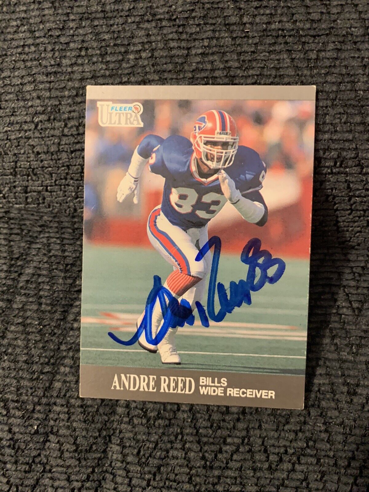 Andre Reed Signed Trading Card Autographed Pro Football Hall Of Fame
