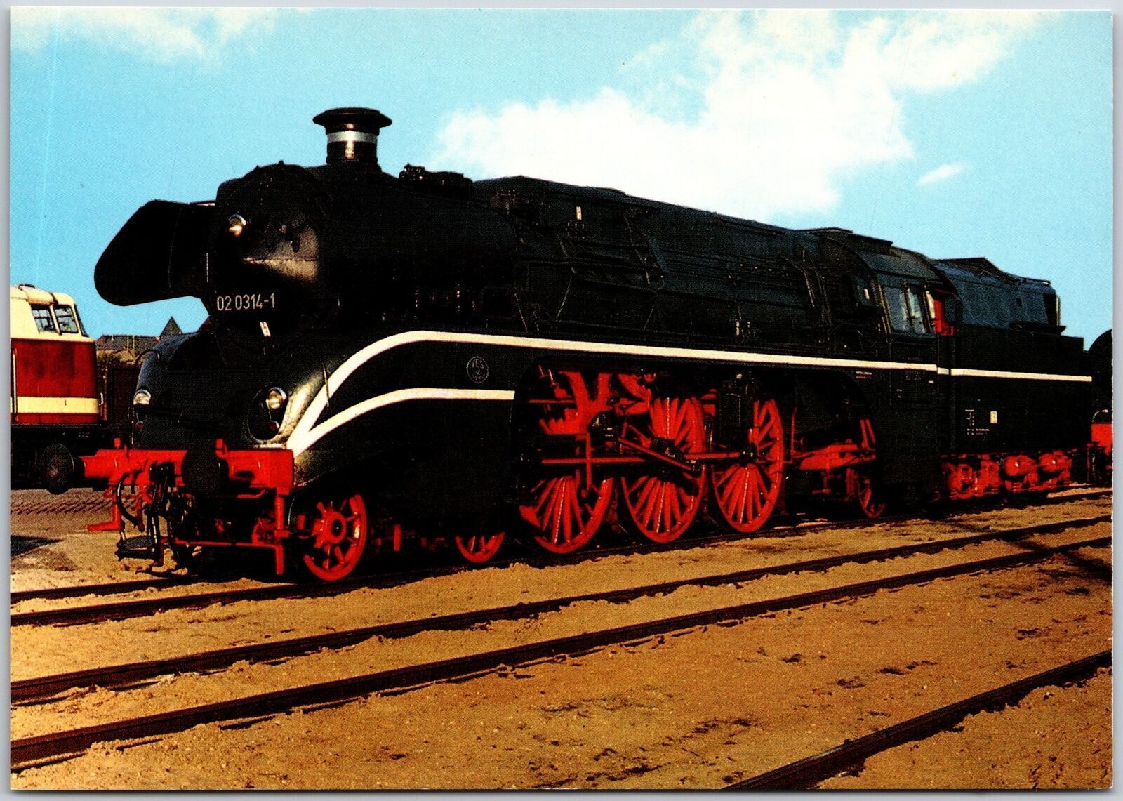 Dampf - Schnellzuglokomotive 02 0314-1 Railway Train Postcard