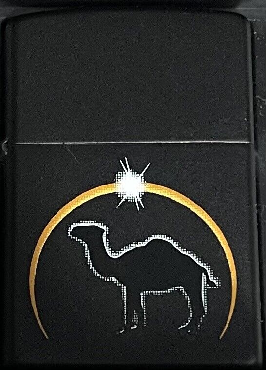 ZIPPO 1997 CAMEL MOONLIGHT ECLIPSE BLACK MATTE LIGHTER SEALED IN BOX c742